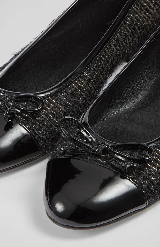 Women Flats LKBennett Kara Black Tweed Ballet Pumps Black Women Flats LKBennett Kara Black Tweed Ballet Pumps Black