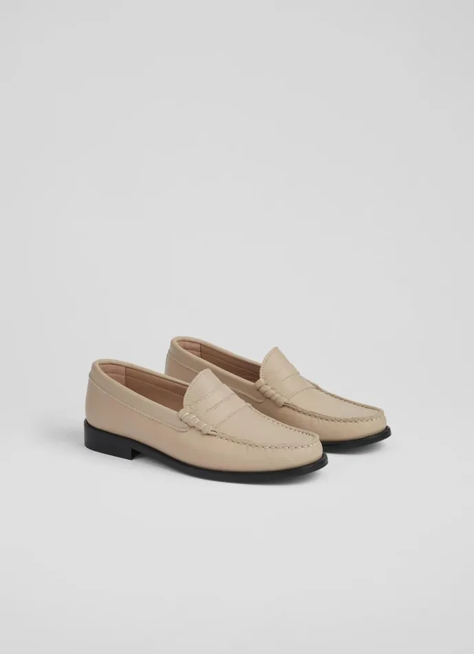 Women Flats LKBennett Solo Latte Leather Loafers Natural Women Flats LKBennett Solo Latte Leather Loafers Natural