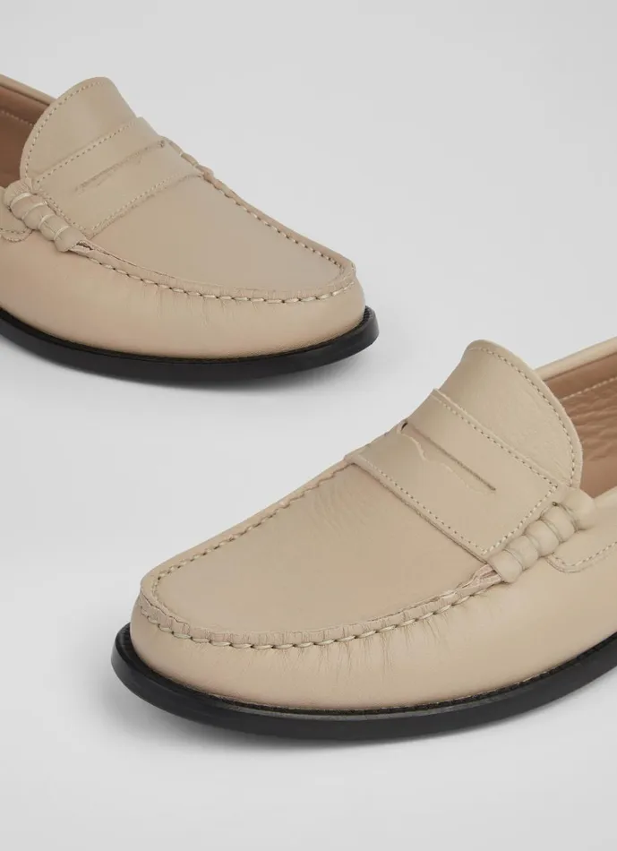 Women Flats LKBennett Solo Latte Leather Loafers Natural Women Flats LKBennett Solo Latte Leather Loafers Natural