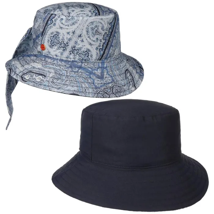 Women Floppy Hats Mayser Malu Paisley Reversible Hat Dark Blue