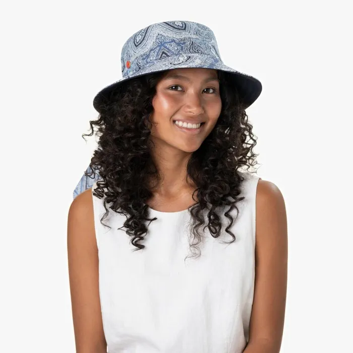Women Floppy Hats Mayser Malu Paisley Reversible Hat Dark Blue Women Floppy Hats Mayser Malu Paisley Reversible Hat Dark Blue