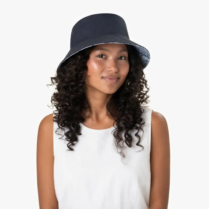 Women Floppy Hats Mayser Malu Paisley Reversible Hat Dark Blue Women Floppy Hats Mayser Malu Paisley Reversible Hat Dark Blue