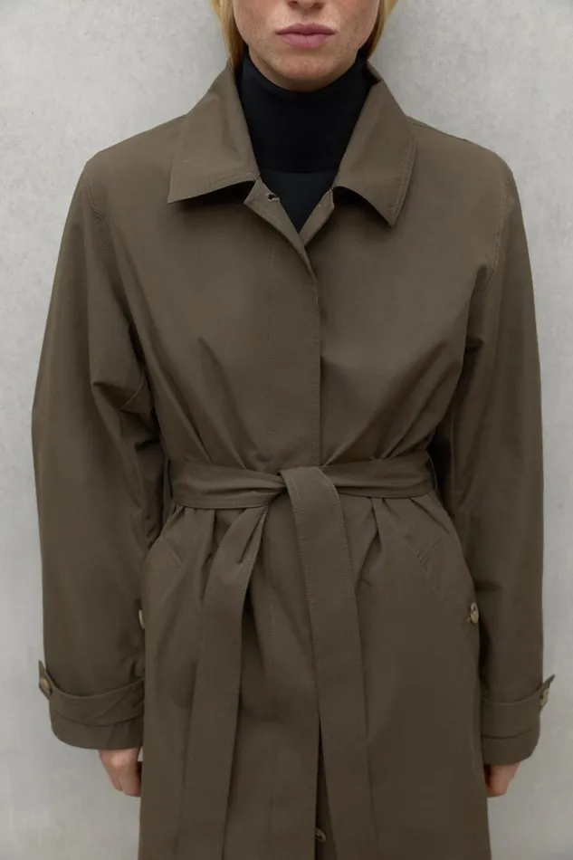 Women Green Taga Trench Coat Ecoalf Coats And Jackets
