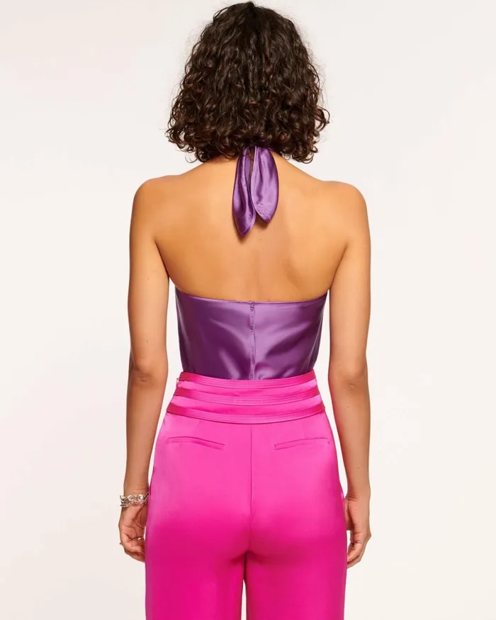 Women Harriet Halter Tank Top Bright Amethyst Ramy Brook Tops Women Harriet Halter Tank Top Bright Amethyst Ramy Brook Tops