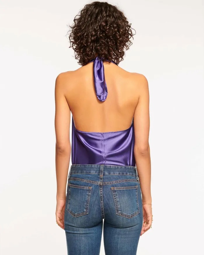Women Harriet Halter Tank Top Bright Amethyst Ramy Brook Tops Women Harriet Halter Tank Top Bright Amethyst Ramy Brook Tops