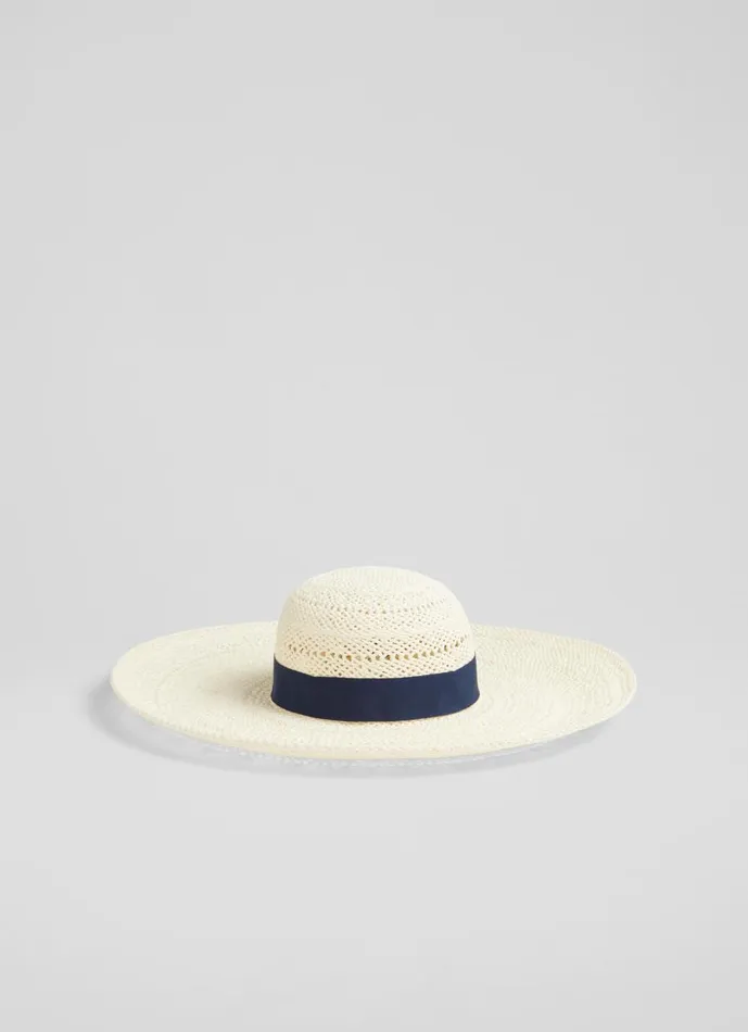 Women Hats and Fascinators LKBennett Saffron Cream Raffia Floppy Sun Hat