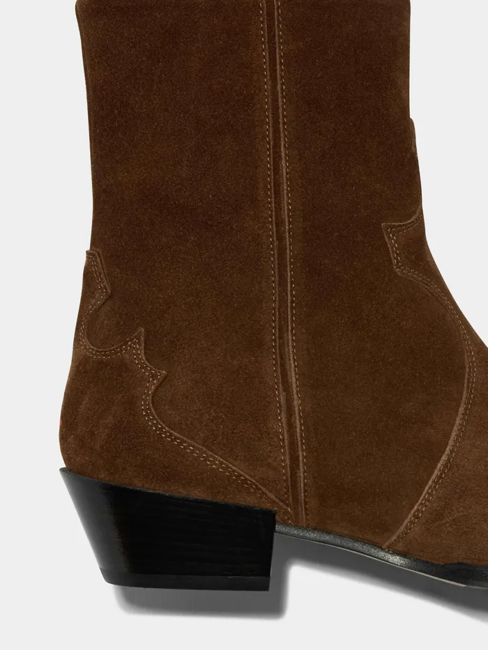 Women Hester Suede Cowboy Boots Aeyde Ankle Boots