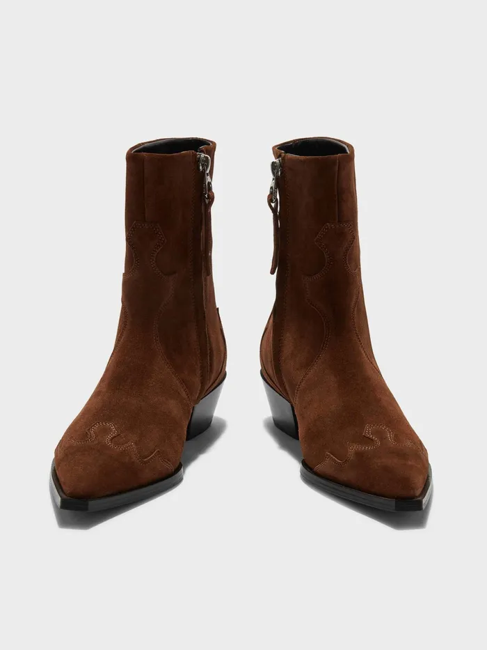 Women Hester Suede Cowboy Boots Aeyde Ankle Boots