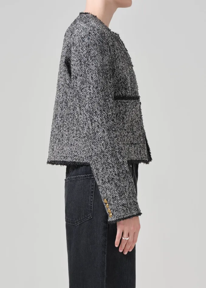 Women Jackets and Coats Citizens Of Humanity Elana Jacket In Salt And Pepper