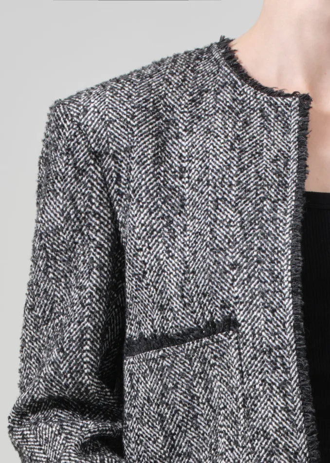 Women Jackets and Coats Citizens Of Humanity Elana Jacket In Salt And Pepper