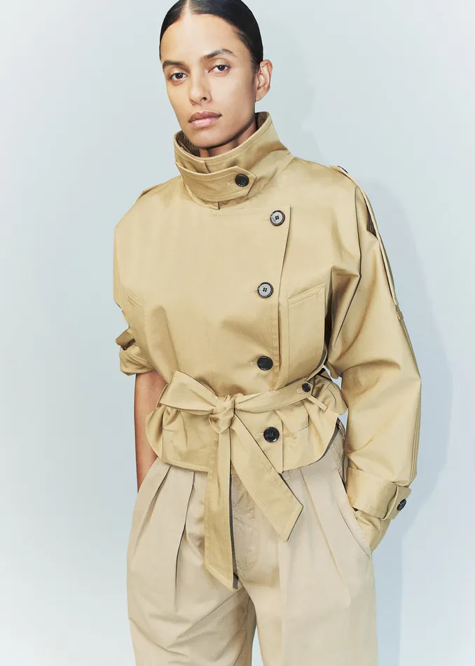 Women Jackets and Coats Citizens Of Humanity Kiernen Cropped Barn Jacket In British Tan