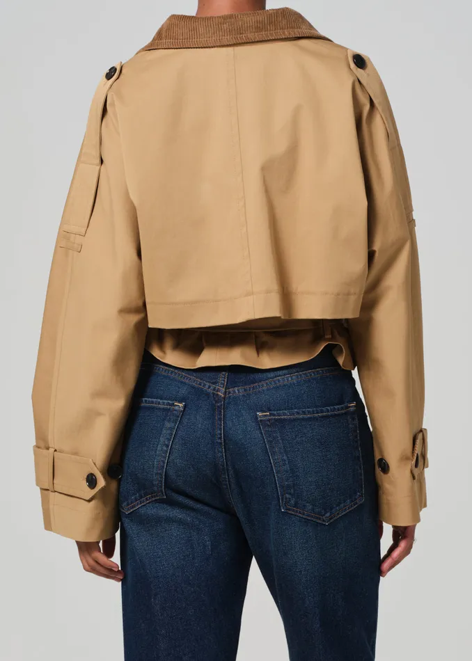 Women Jackets and Coats Citizens Of Humanity Kiernen Cropped Barn Jacket In British Tan