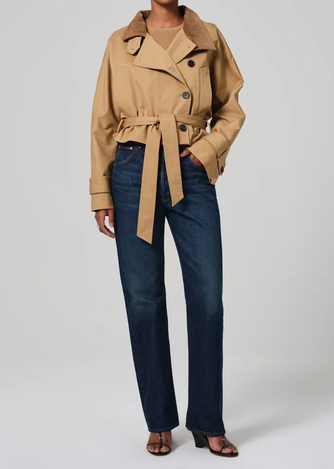 Women Jackets and Coats Citizens Of Humanity Kiernen Cropped Barn Jacket In British Tan