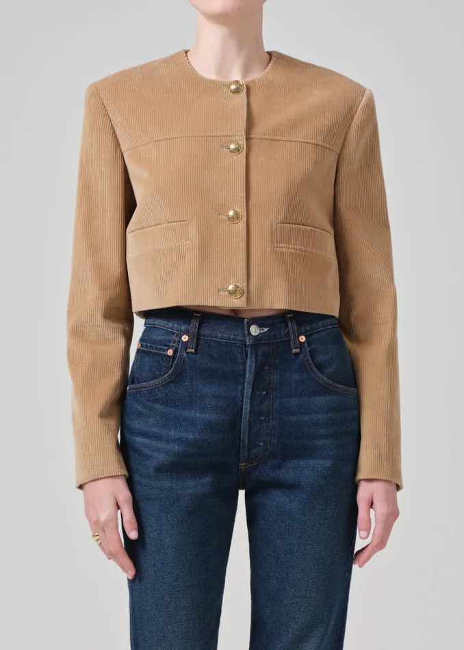 Women Jackets and Coats Citizens Of Humanity Pia Cropped Jacket In Ambra