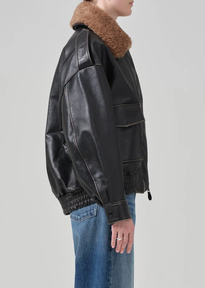 Women Jackets and Coats Citizens Of Humanity Santiago Pilot Jacket In Hickory