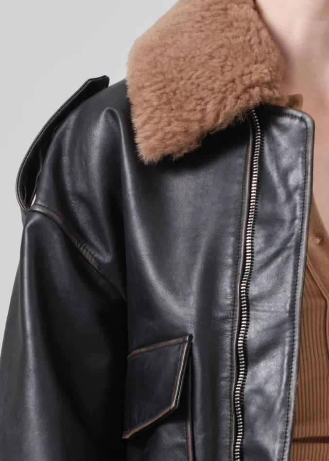 Women Jackets and Coats Citizens Of Humanity Santiago Pilot Jacket In Hickory