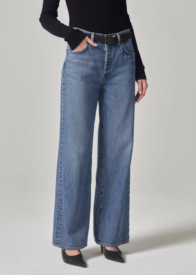 Women Jeans Citizens Of Humanity Annina High Rise Wide Leg 33034 In Siesta
