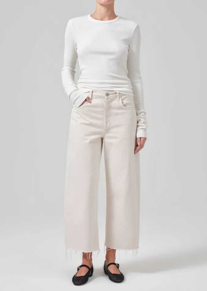 Women Jeans Citizens Of Humanity Ayla Raw Hem Crop In Almondette