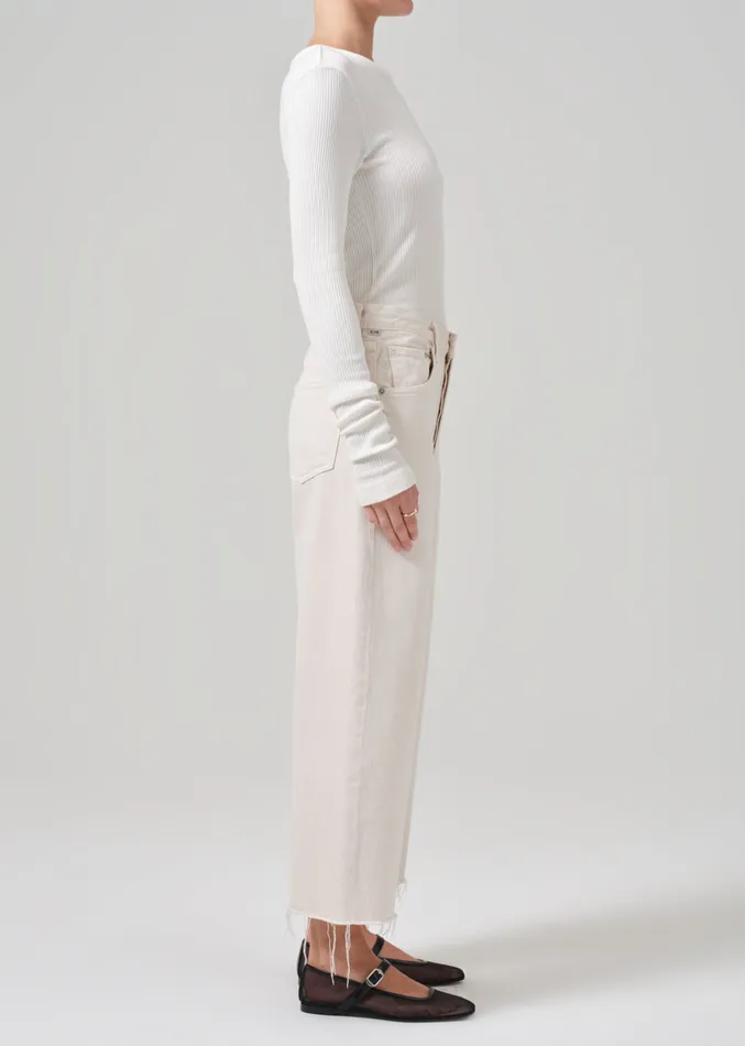 Women Jeans Citizens Of Humanity Ayla Raw Hem Crop In Almondette