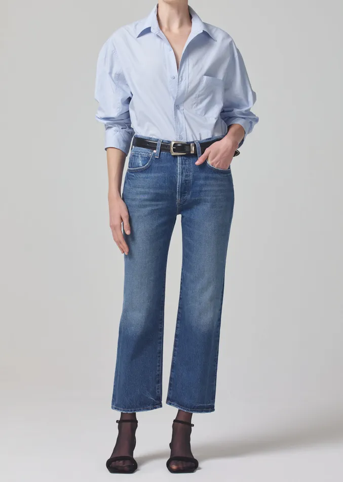 Women Jeans Citizens Of Humanity Emery Crop Relaxed Straight In Oasis