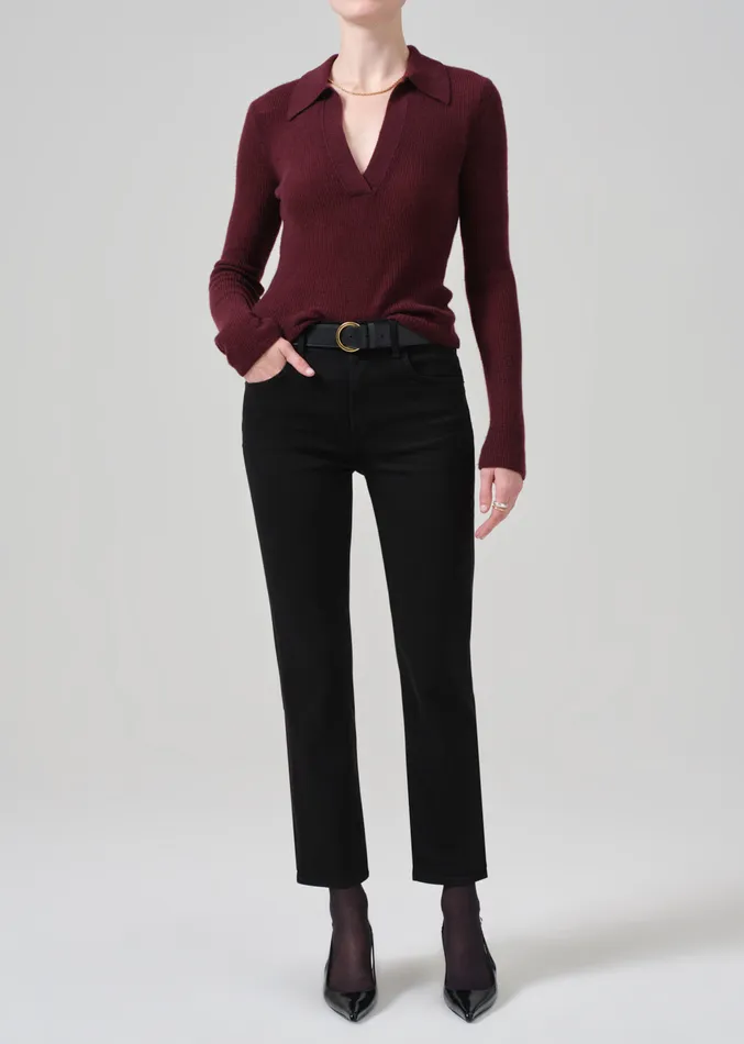 Women Jeans Citizens Of Humanity Isola Slim Crop In Plush Black