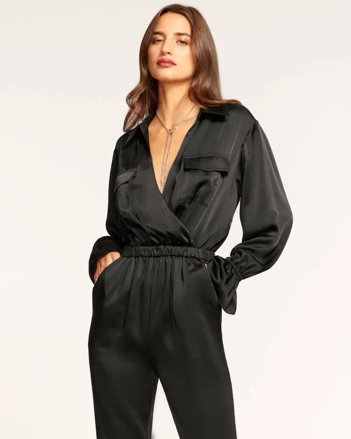 Women Josephine Long Sleeve Jumpsuit Black Ramy Brook Dresses Women Josephine Long Sleeve Jumpsuit Black Ramy Brook Dresses