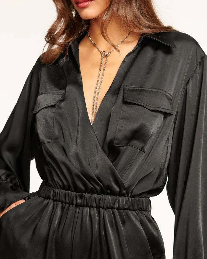 Women Josephine Long Sleeve Jumpsuit Black Ramy Brook Dresses Women Josephine Long Sleeve Jumpsuit Black Ramy Brook Dresses