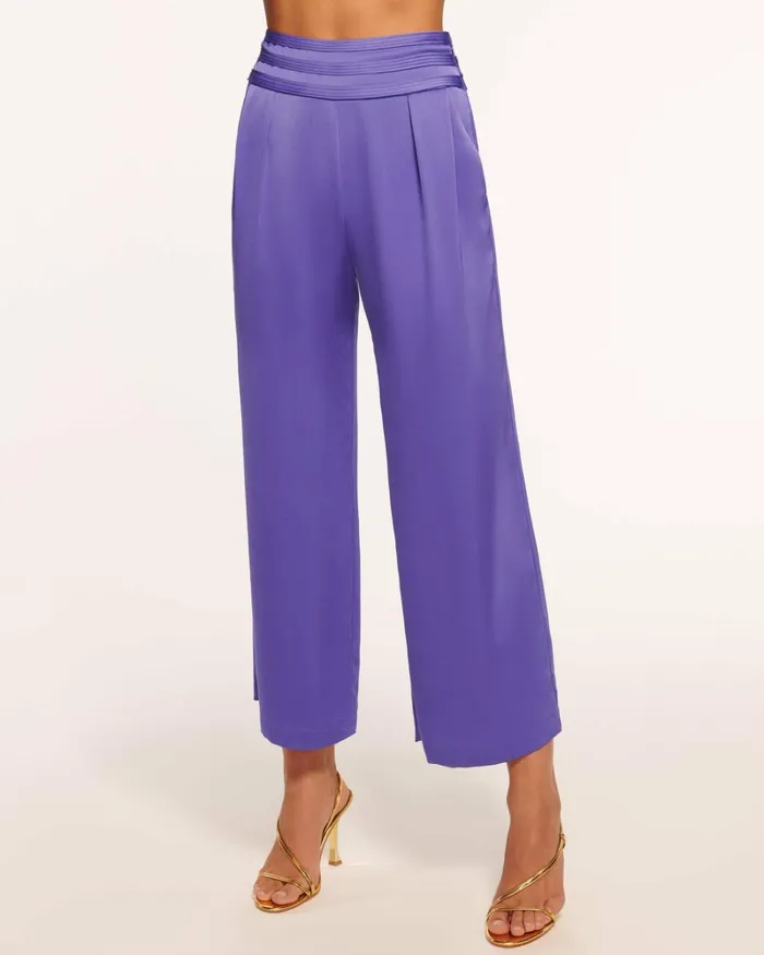 Women Joss Cropped Wide Leg Pant Ivory Ramy Brook Pants