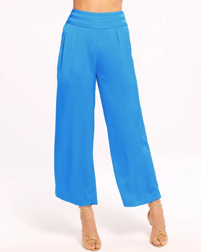 Women Joss Cropped Wide Leg Pant Ivory Ramy Brook Pants