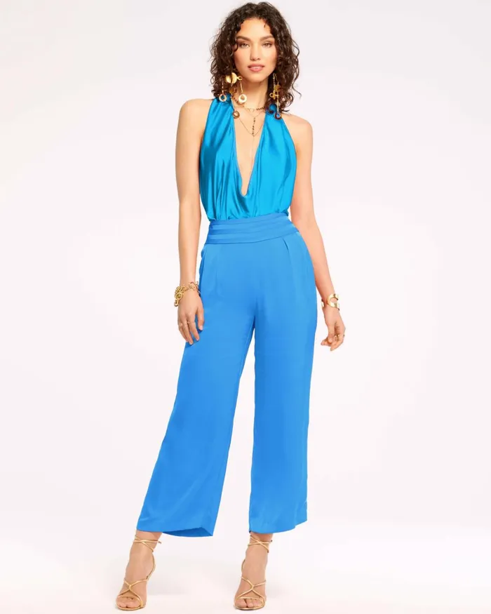 Women Joss Cropped Wide Leg Pant Ivory Ramy Brook Pants