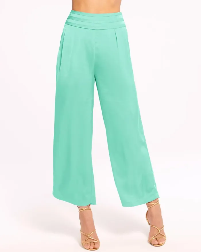 Women Joss Cropped Wide Leg Pant Ivory Ramy Brook Pants