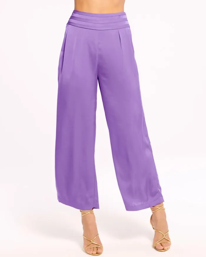 Women Joss Cropped Wide Leg Pant Ivory Ramy Brook Pants