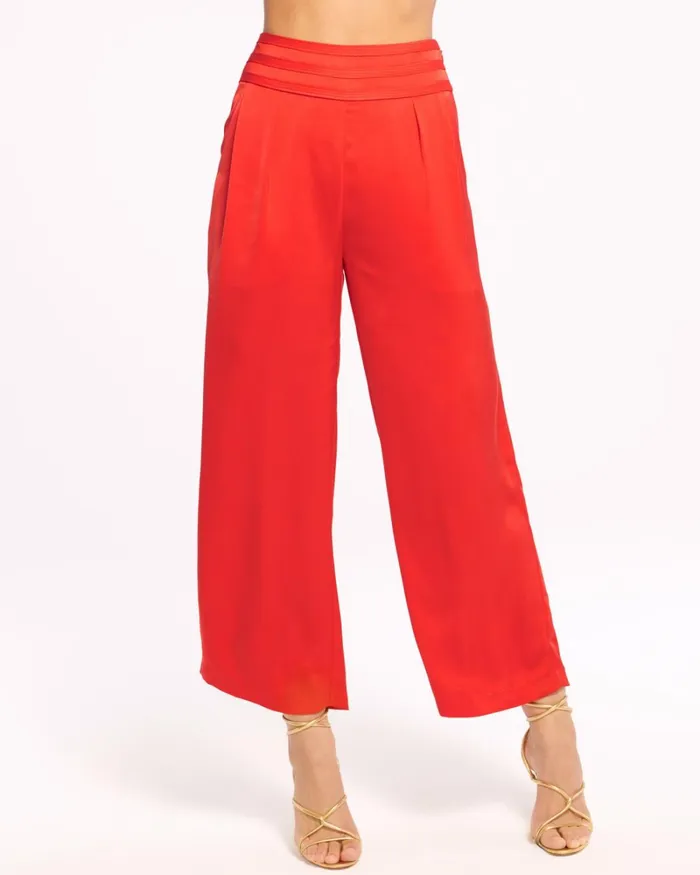 Women Joss Cropped Wide Leg Pant Ivory Ramy Brook Pants