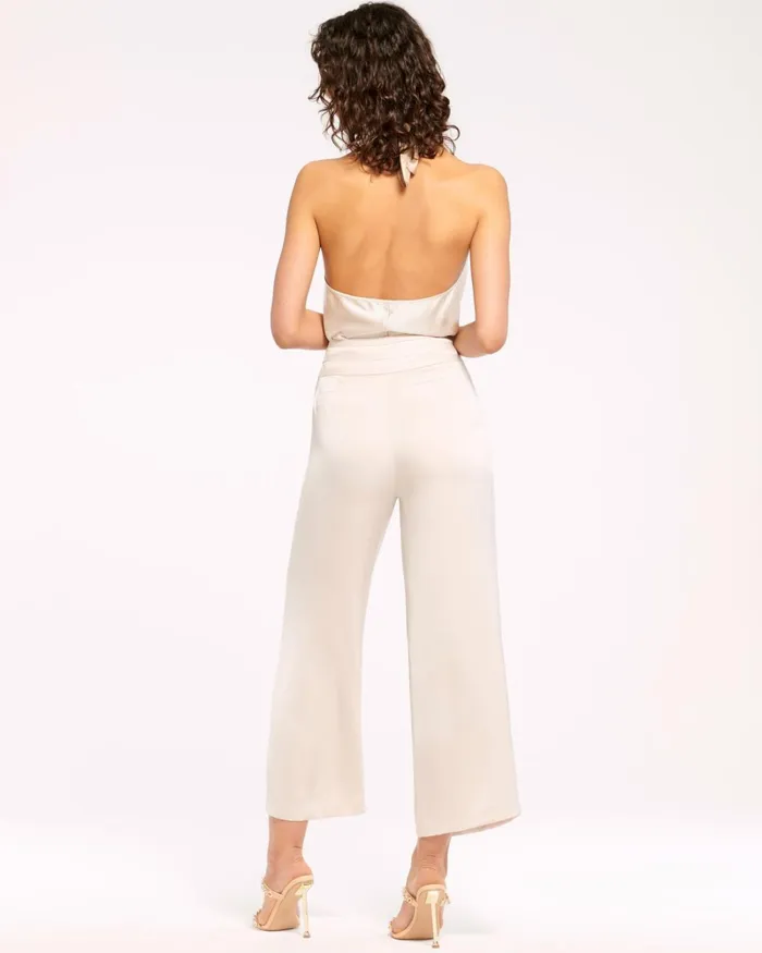 Women Joss Cropped Wide Leg Pant Ivory Ramy Brook Pants