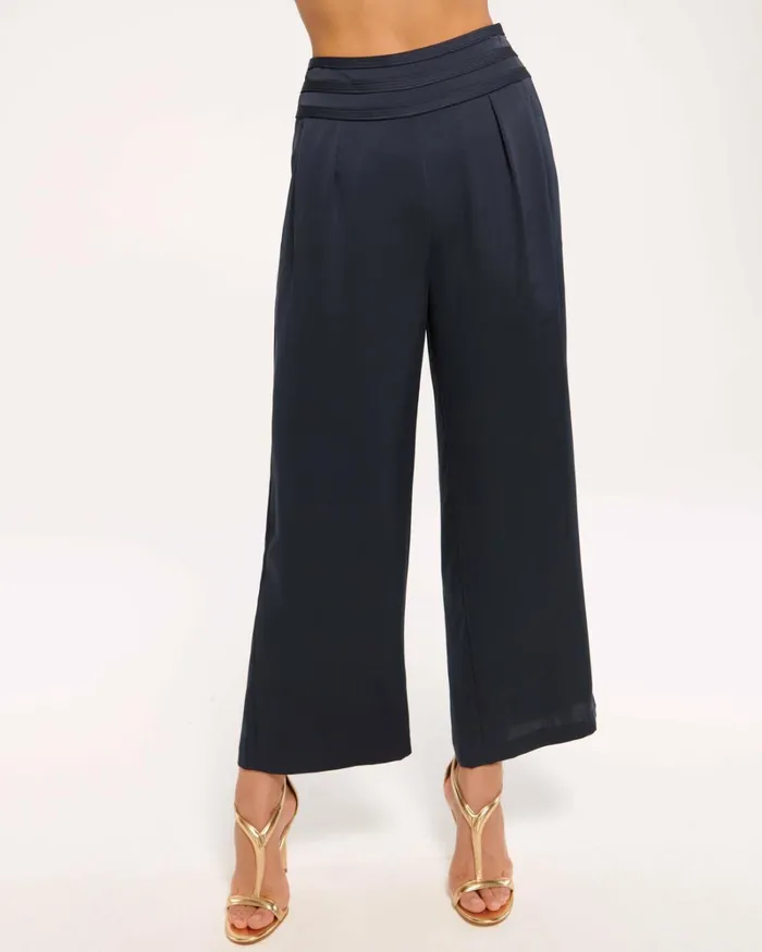 Women Joss Cropped Wide Leg Pant Ivory Ramy Brook Pants