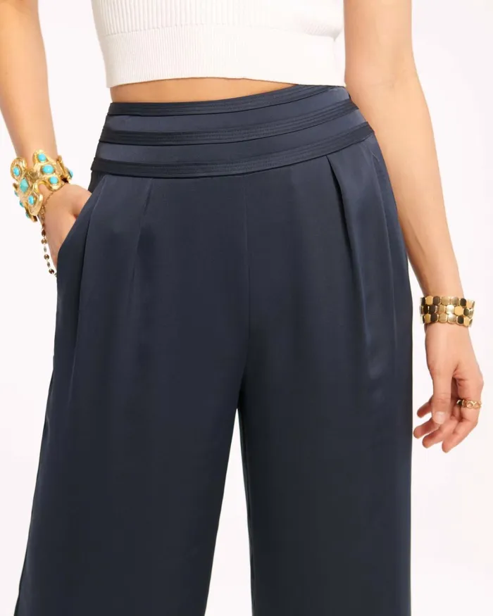 Women Joss Cropped Wide Leg Pant Ivory Ramy Brook Pants