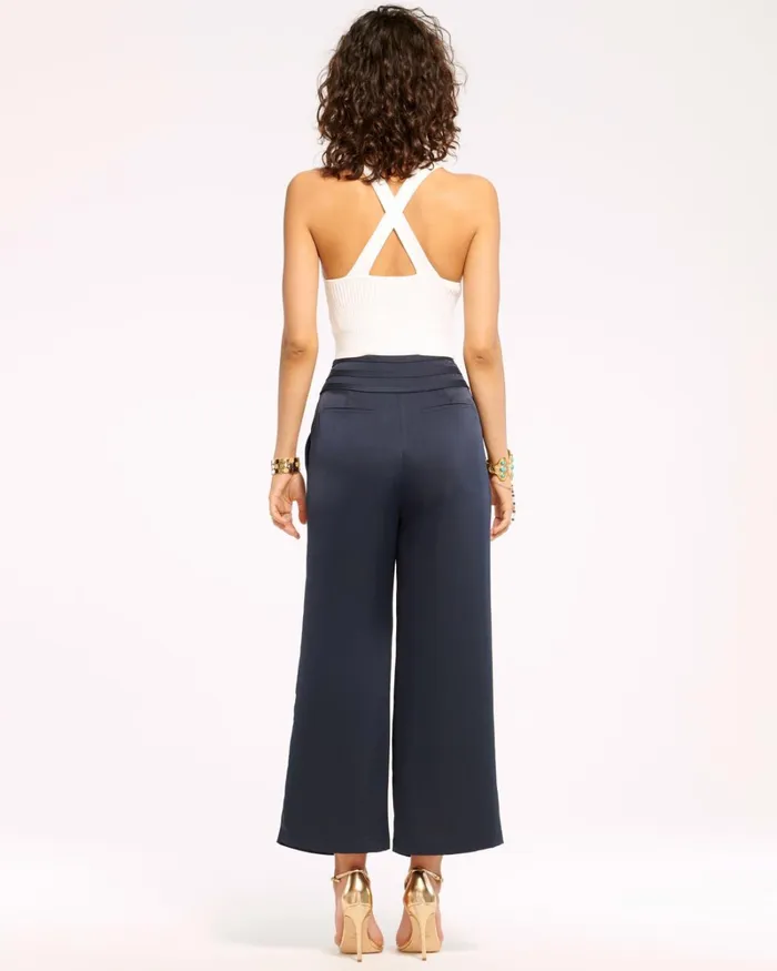 Women Joss Cropped Wide Leg Pant Ivory Ramy Brook Pants