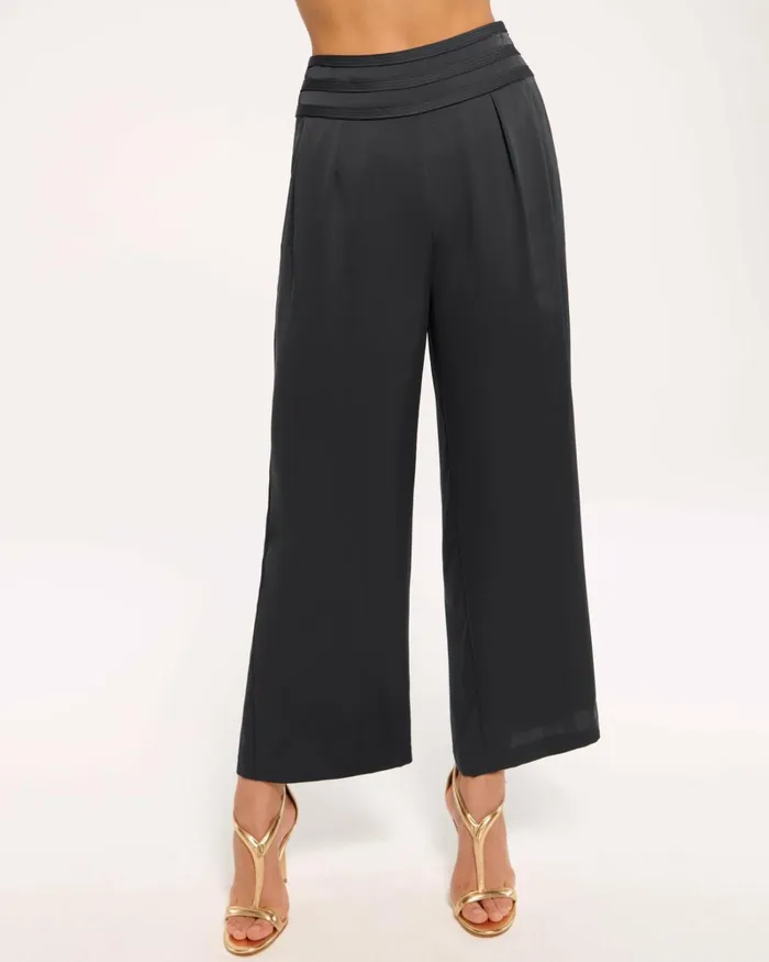 Women Joss Cropped Wide Leg Pant Ivory Ramy Brook Pants