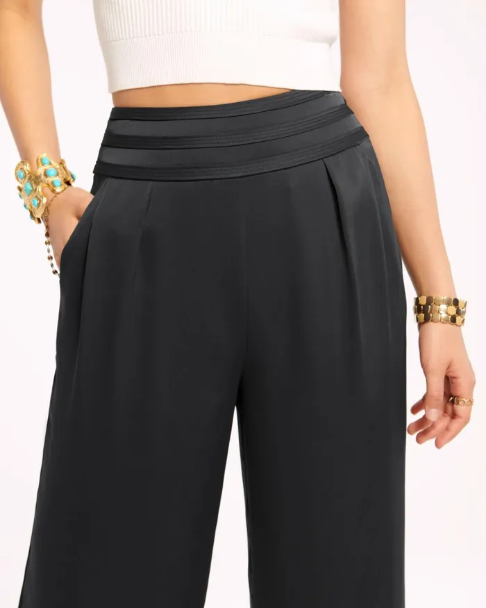 Women Joss Cropped Wide Leg Pant Ivory Ramy Brook Pants