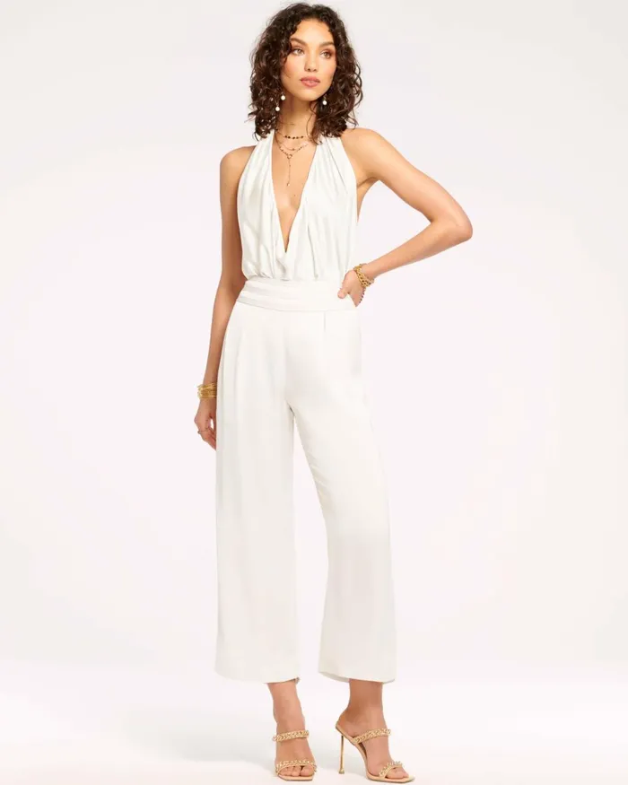 Women Joss Cropped Wide Leg Pant Ivory Ramy Brook Pants