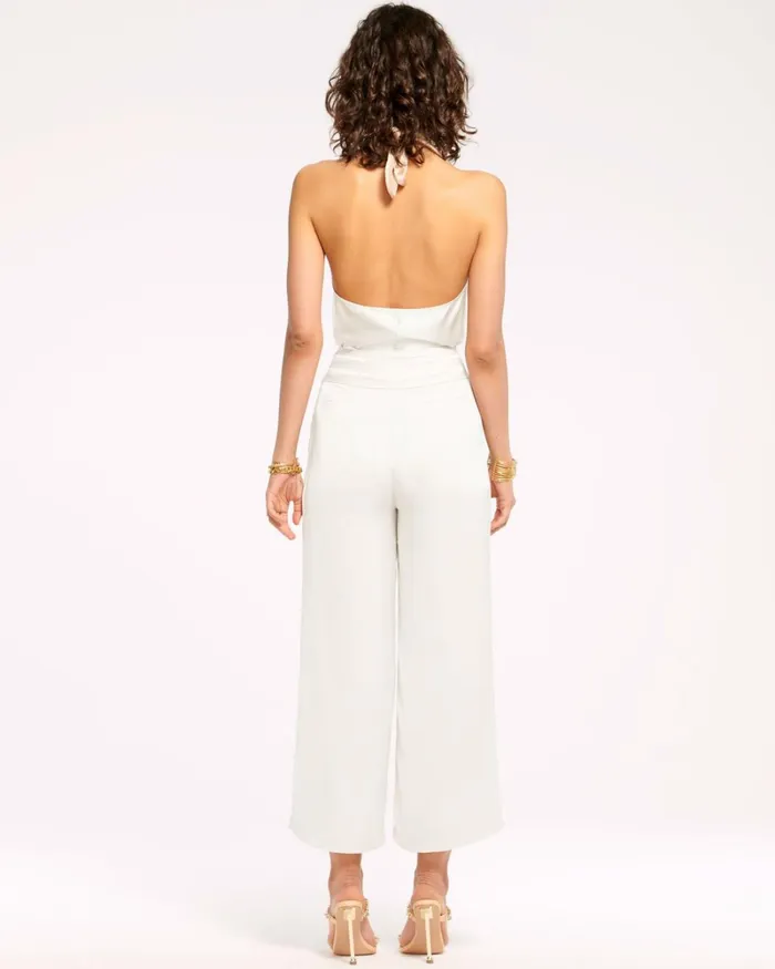 Women Joss Cropped Wide Leg Pant Ivory Ramy Brook Pants