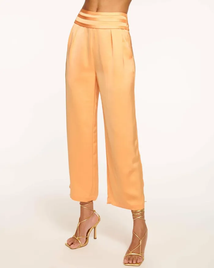 Women Joss Cropped Wide Leg Pant Ivory Ramy Brook Pants