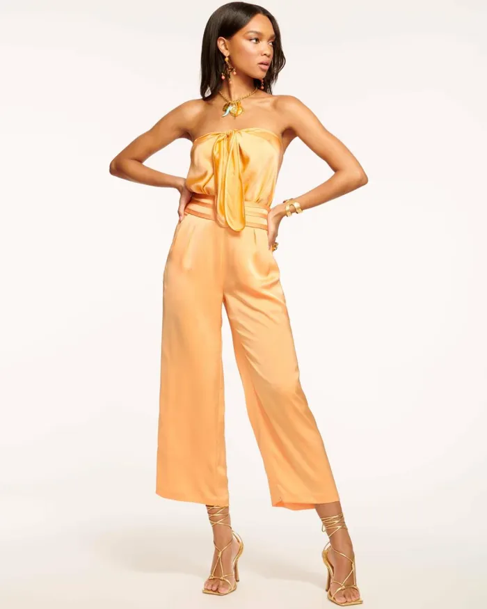 Women Joss Cropped Wide Leg Pant Ivory Ramy Brook Pants