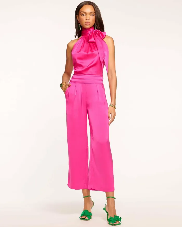 Women Joss Cropped Wide Leg Pant Ivory Ramy Brook Pants