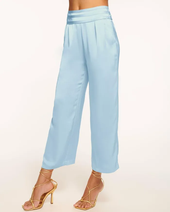 Women Joss Cropped Wide Leg Pant Ivory Ramy Brook Pants