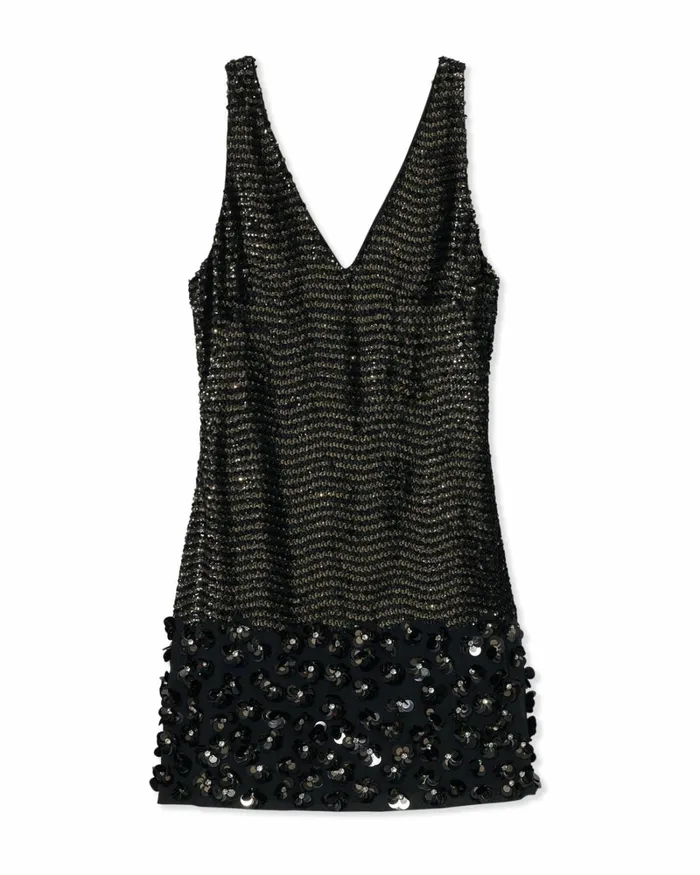 Women Karla Embellished VNeck Dress Black Paillette Ramy Brook Dresses Women Karla Embellished VNeck Dress Black Paillette Ramy Brook Dresses