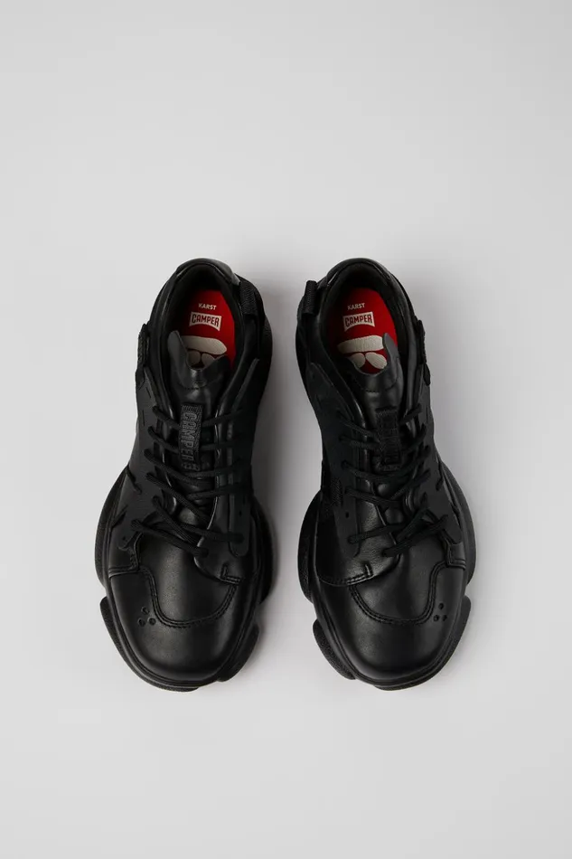 Women Karst Black Leather And Textile Sneakers Camper Sneakers Women Karst Black Leather And Textile Sneakers Camper Sneakers