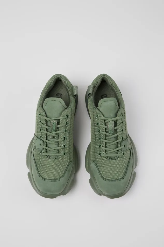 Women Karst Green Leather And Recycled PET Sneakers Camper Sneakers Women Karst Green Leather And Recycled PET Sneakers Camper Sneakers