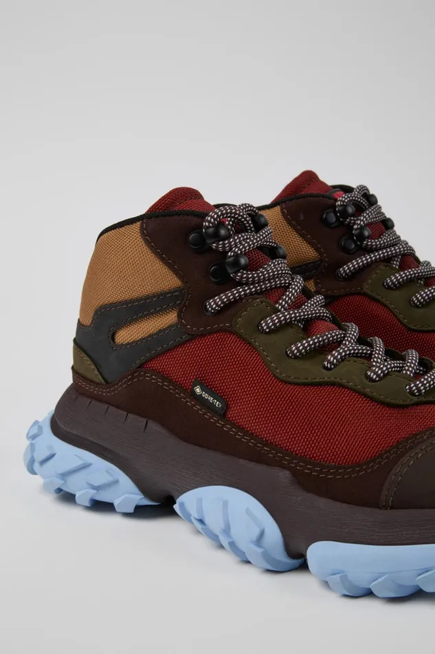 Women Karst Trek GORETEX Brown And Red Ankle Boots Camper Ankle Boots