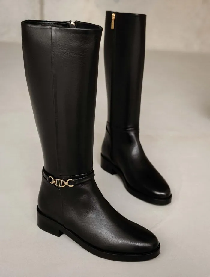 Women Knee High Boots Bobbies Bianca Passion Black Women Knee High Boots Bobbies Bianca Passion Black